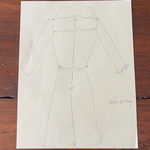 Vintage (Rare) Brown Suede 3/4 Length Faux Fur-Lined Coat - Picture 8 of 8